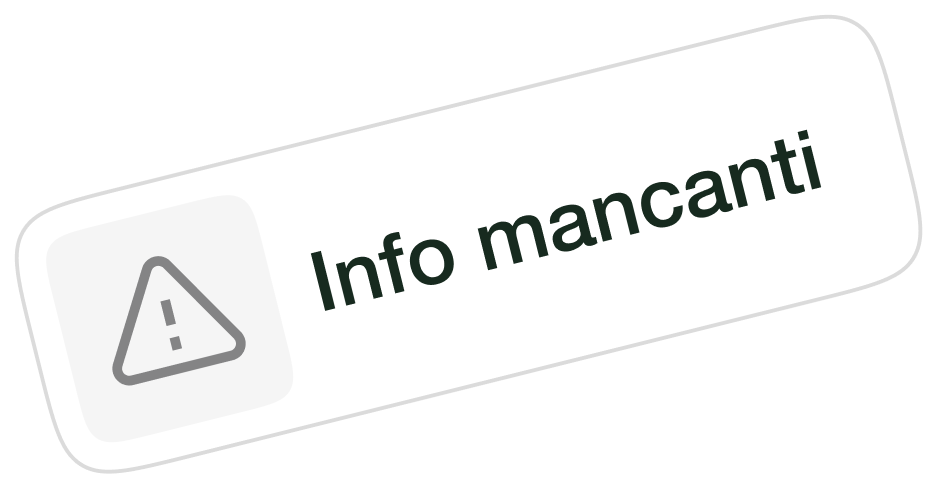 Info mancanti