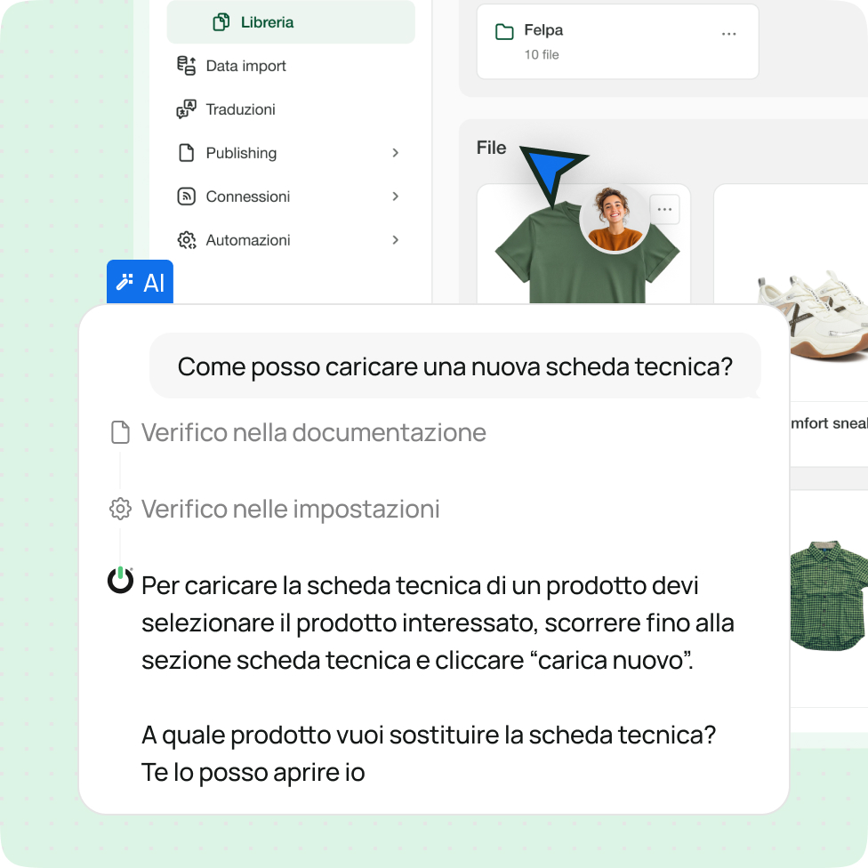 Assistente intelligente AI integrato nel catalogo