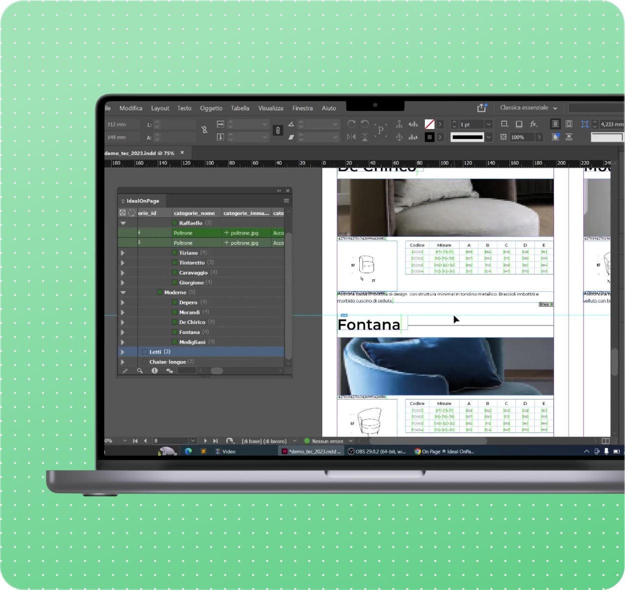 Computer sulla schermata di On Page®