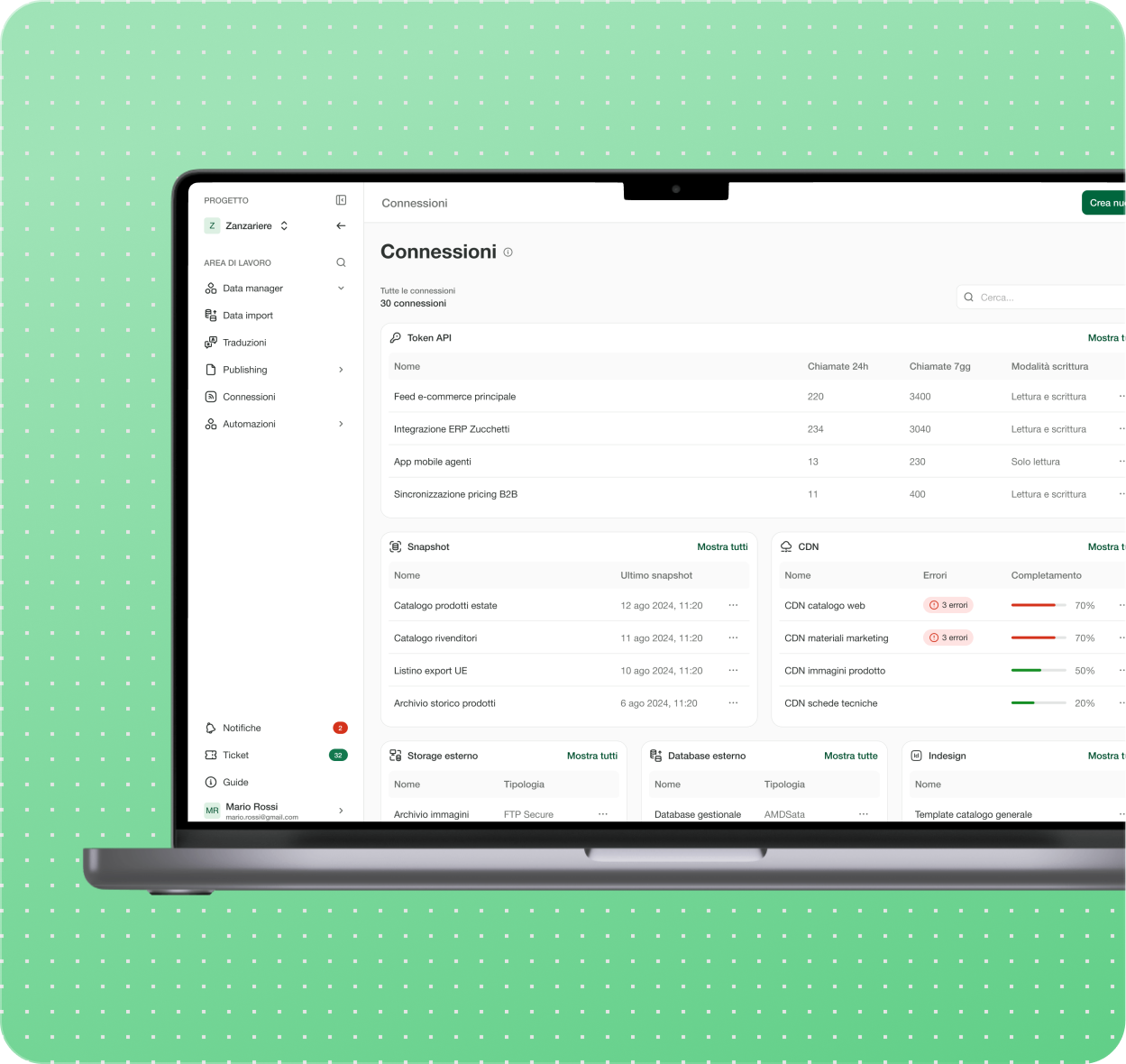 Computer sulla schermata di On Page®