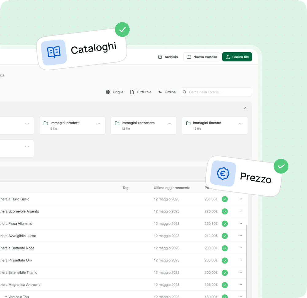 Listini e cataloghi pronti per ogni trattativa